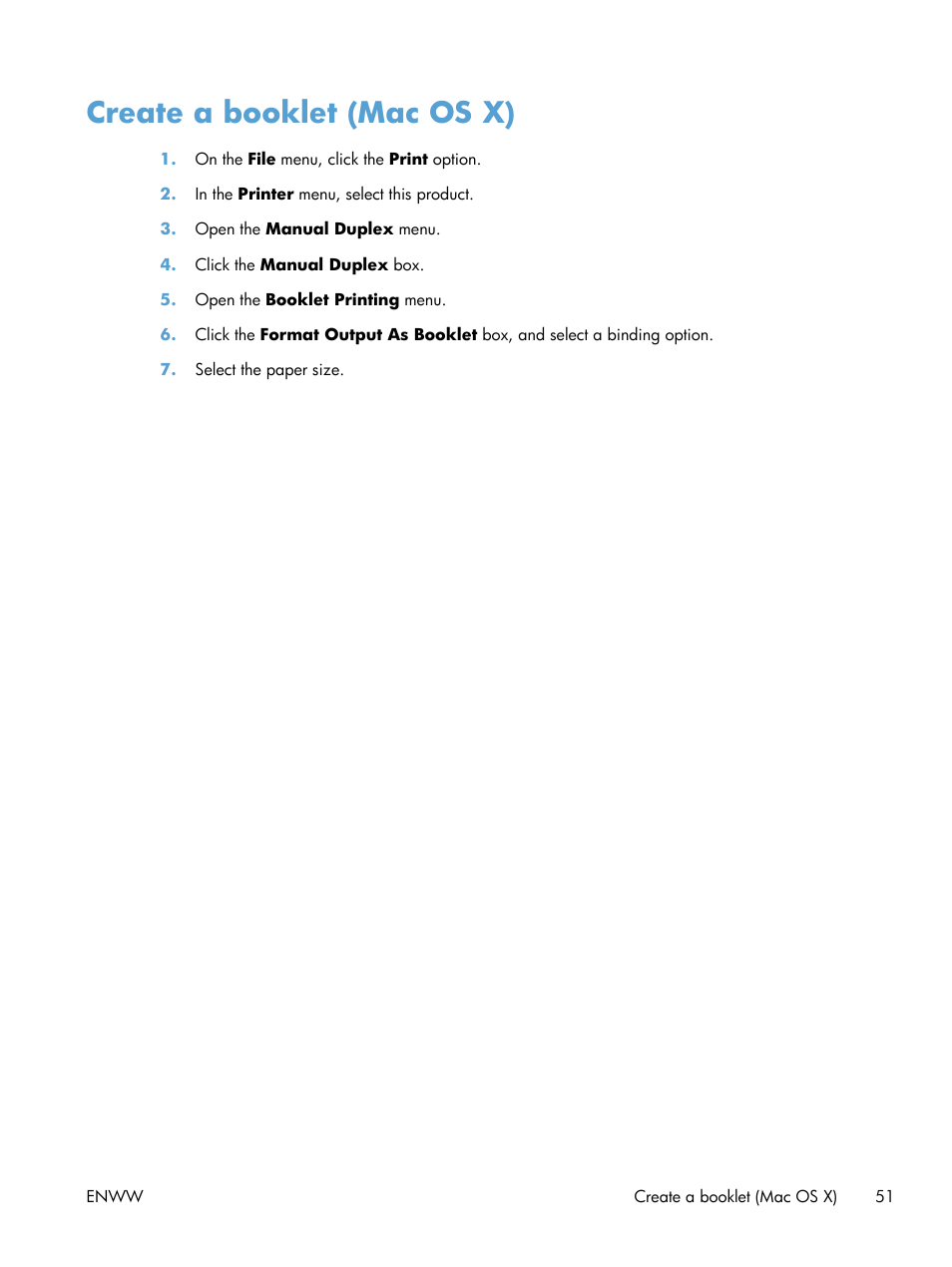 Create a booklet (mac os x) | HP TopShot LaserJet Pro M275 MFP User Manual | Page 61 / 206