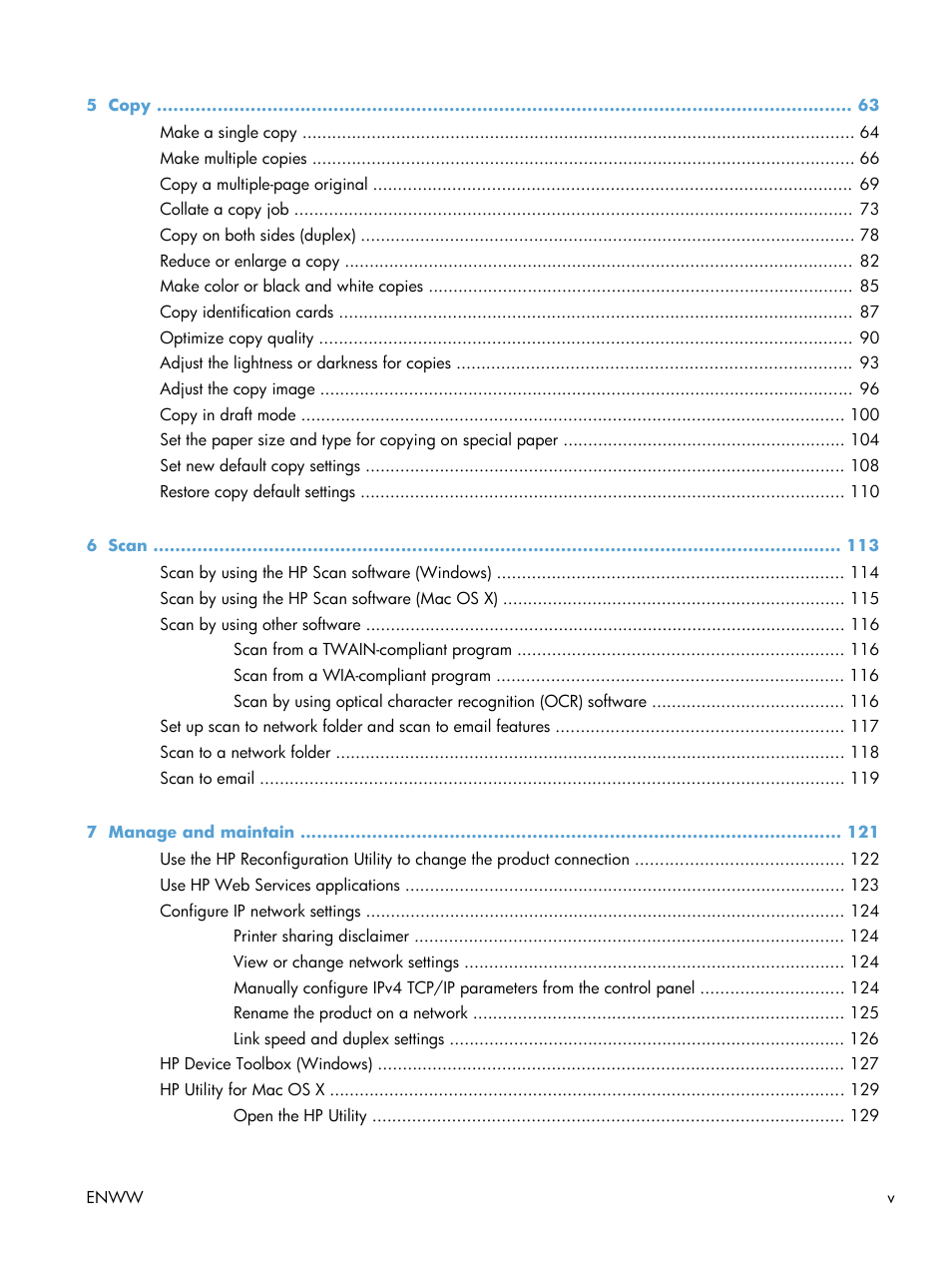 HP TopShot LaserJet Pro M275 MFP User Manual | Page 7 / 206