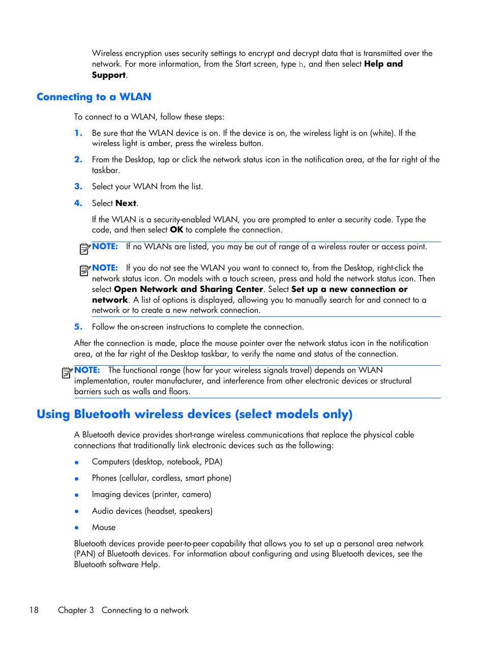 Connecting to a wlan | HP Pavilion Sleekbook 15-b041dx User Manual | Page 28 / 86