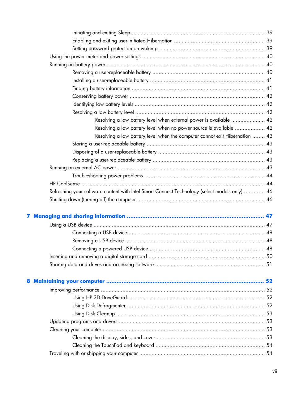 HP Pavilion Sleekbook 15-b041dx User Manual | Page 7 / 86