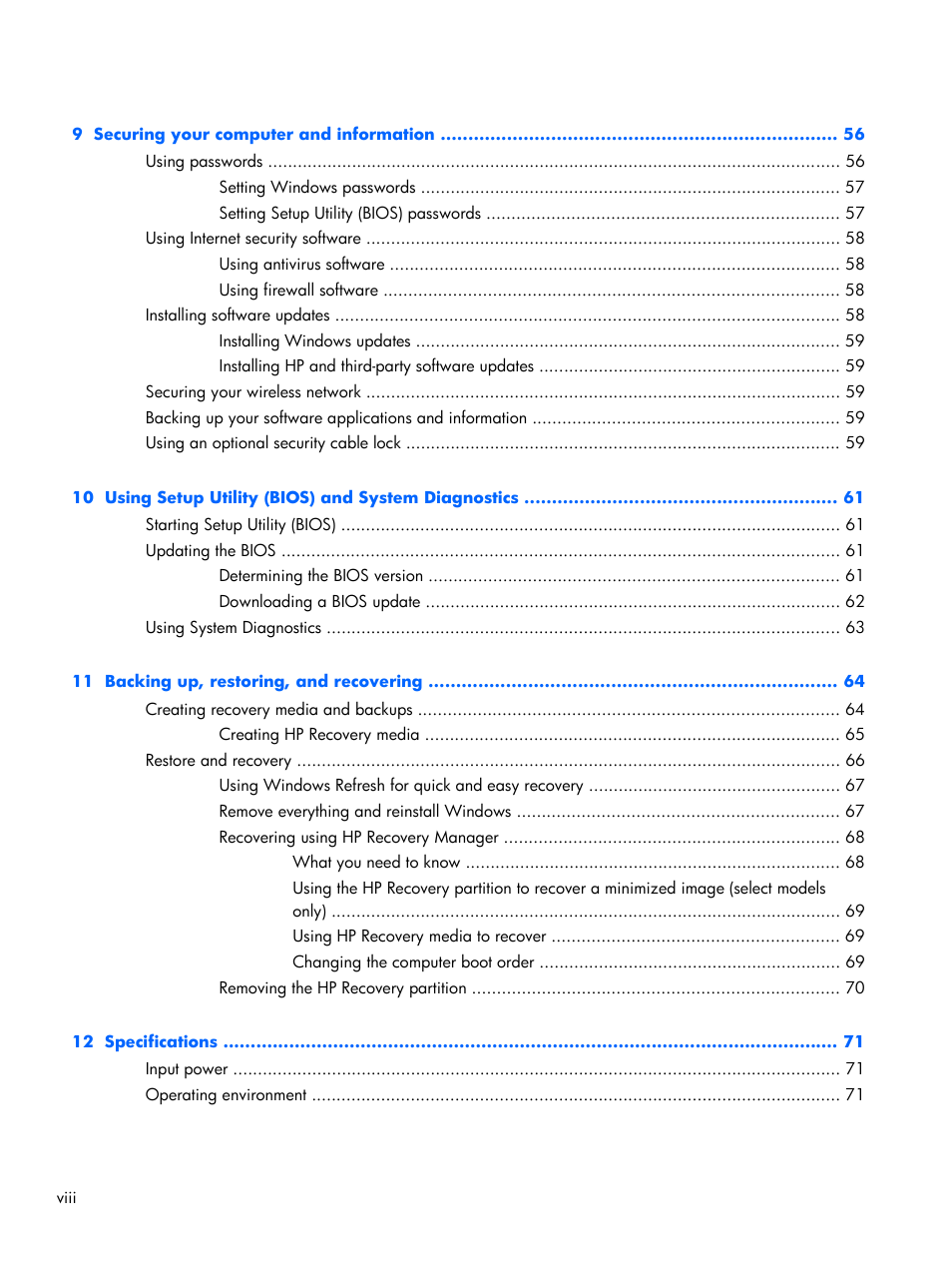 HP Pavilion Sleekbook 15-b041dx User Manual | Page 8 / 86