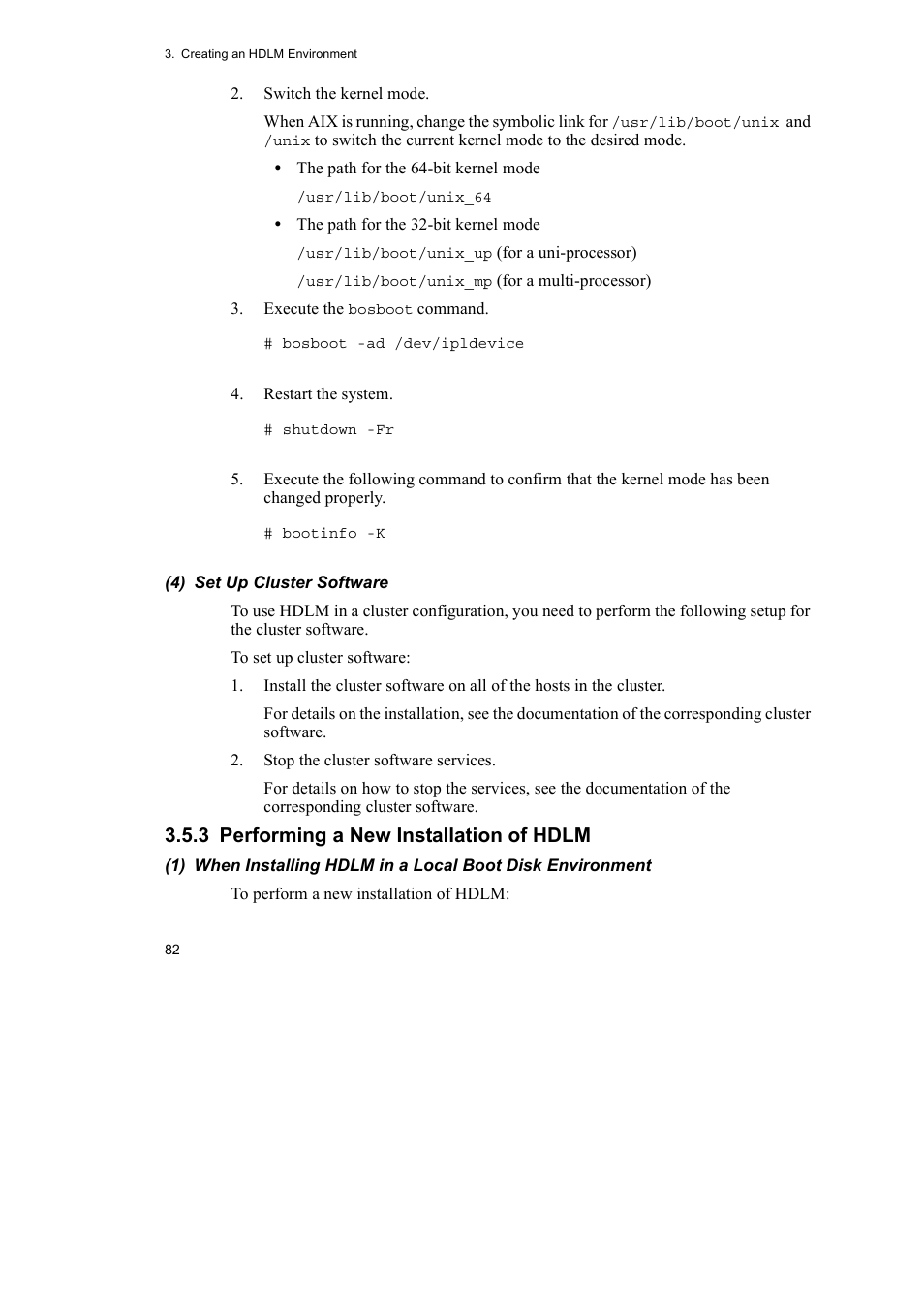 3 performing a new installation of hdlm | HP Hitachi Dynamic Link Manager Software User Manual | Page 104 / 510