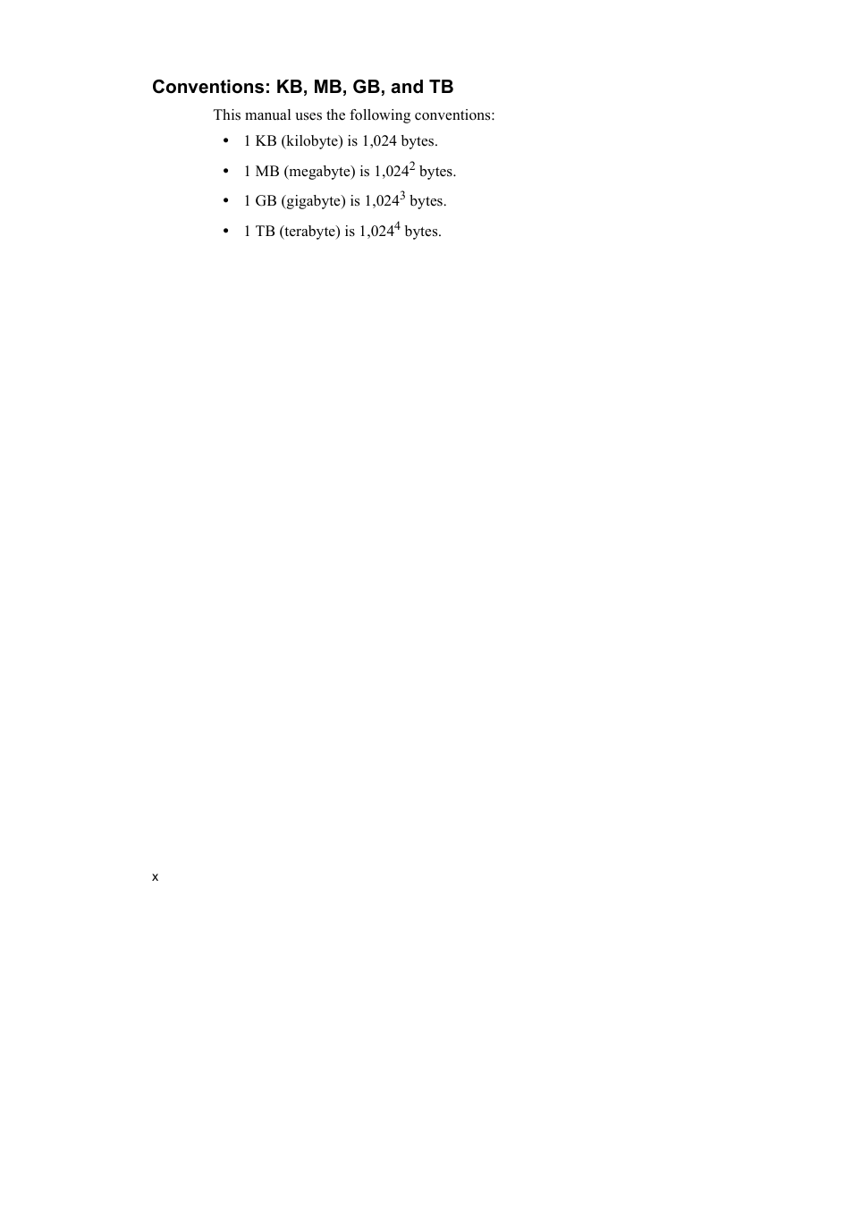 Conventions: kb, mb, gb, and tb | HP Hitachi Dynamic Link Manager Software User Manual | Page 14 / 510