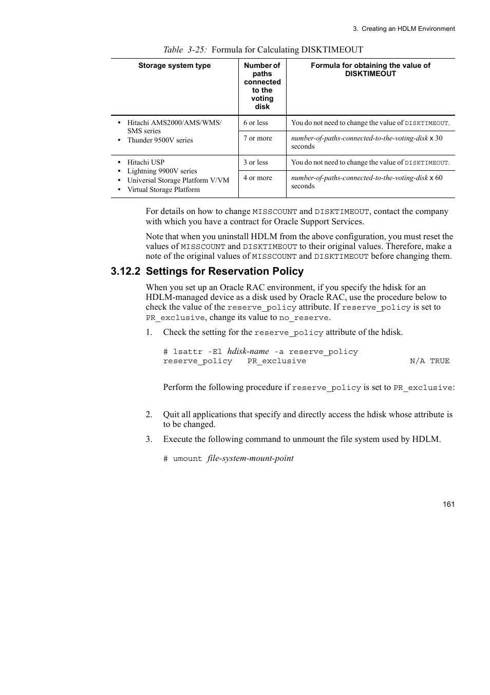 2 settings for reservation policy | HP Hitachi Dynamic Link Manager Software User Manual | Page 183 / 510