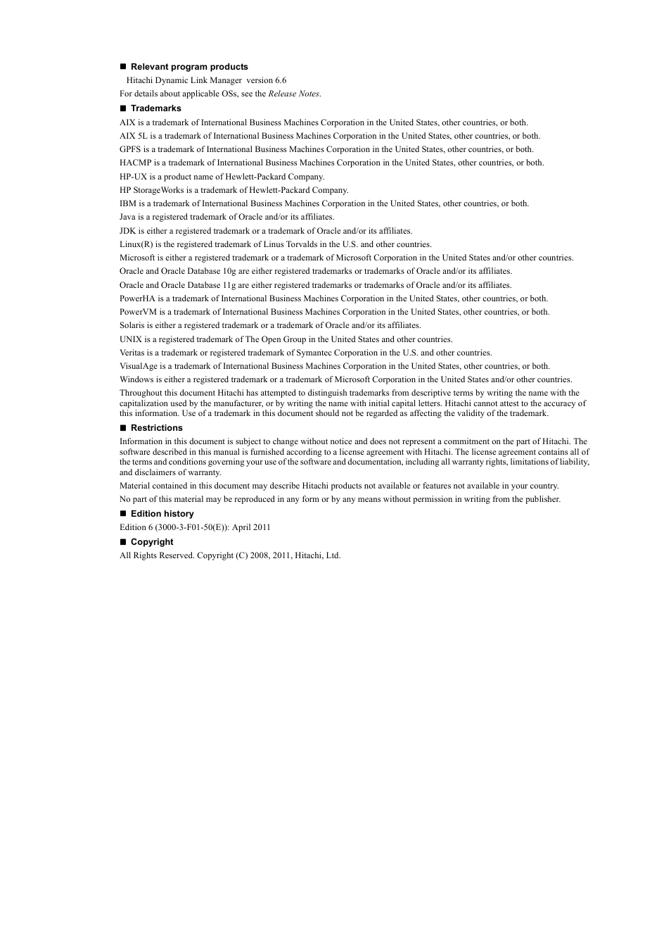 HP Hitachi Dynamic Link Manager Software User Manual | Page 2 / 510