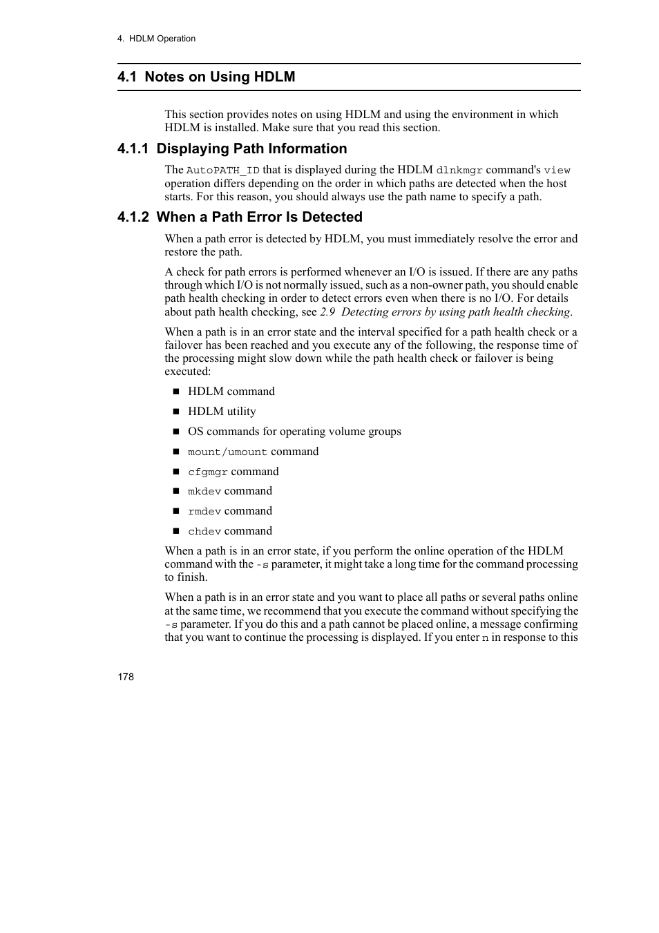 1 displaying path information, 2 when a path error is detected | HP Hitachi Dynamic Link Manager Software User Manual | Page 200 / 510