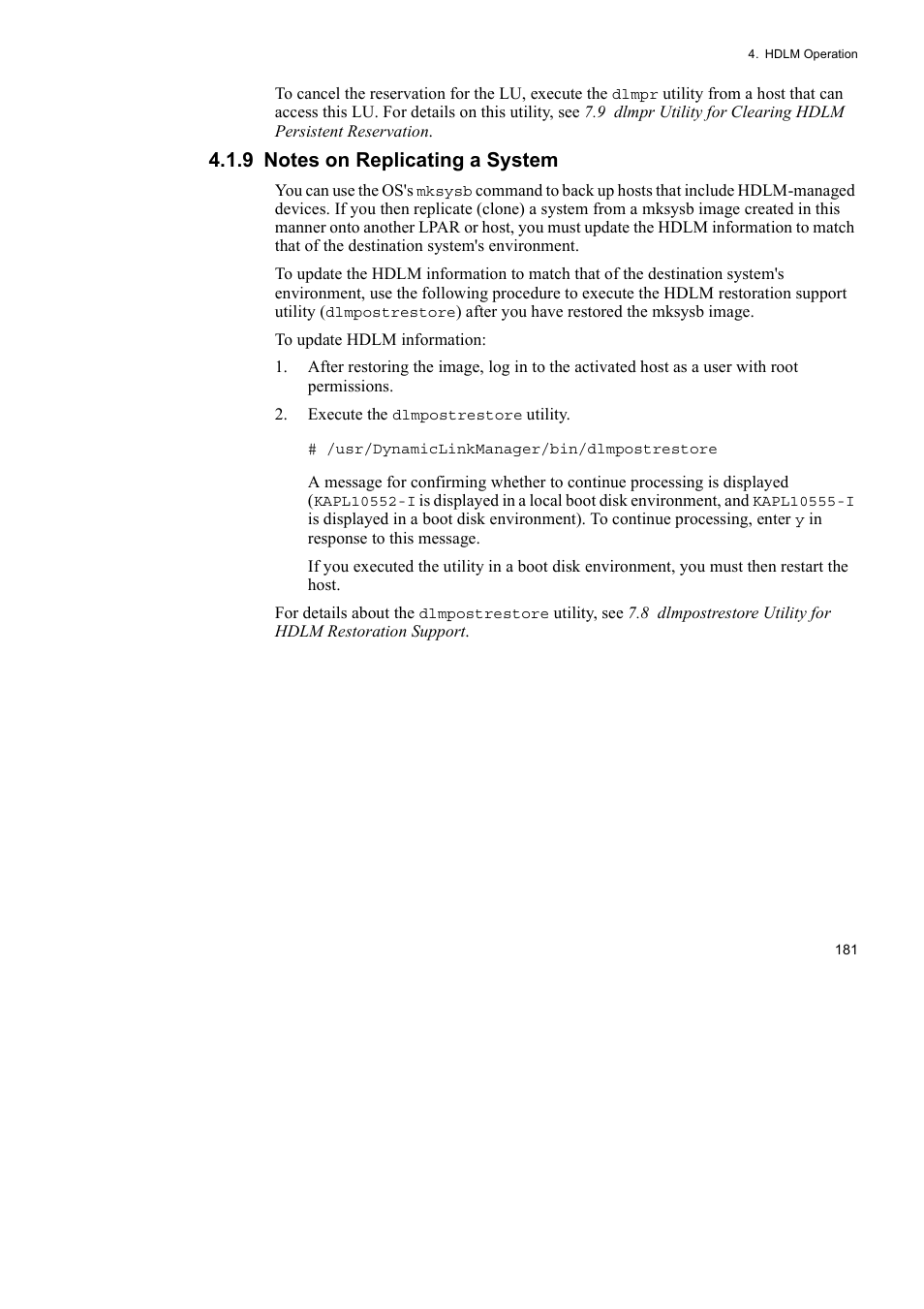 HP Hitachi Dynamic Link Manager Software User Manual | Page 203 / 510