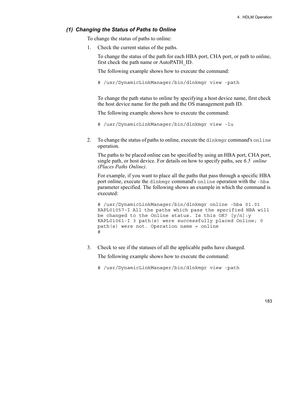 HP Hitachi Dynamic Link Manager Software User Manual | Page 205 / 510