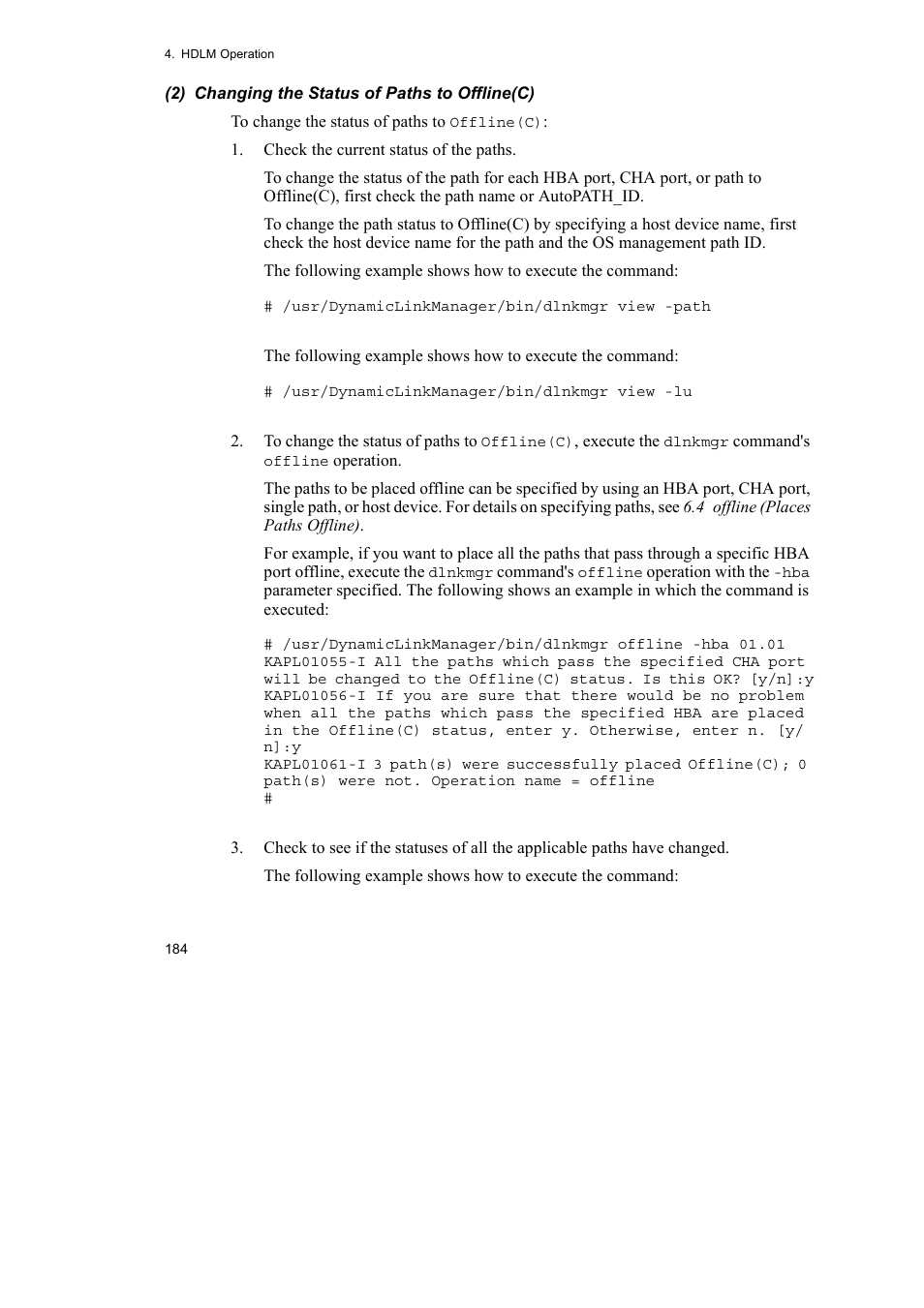 HP Hitachi Dynamic Link Manager Software User Manual | Page 206 / 510