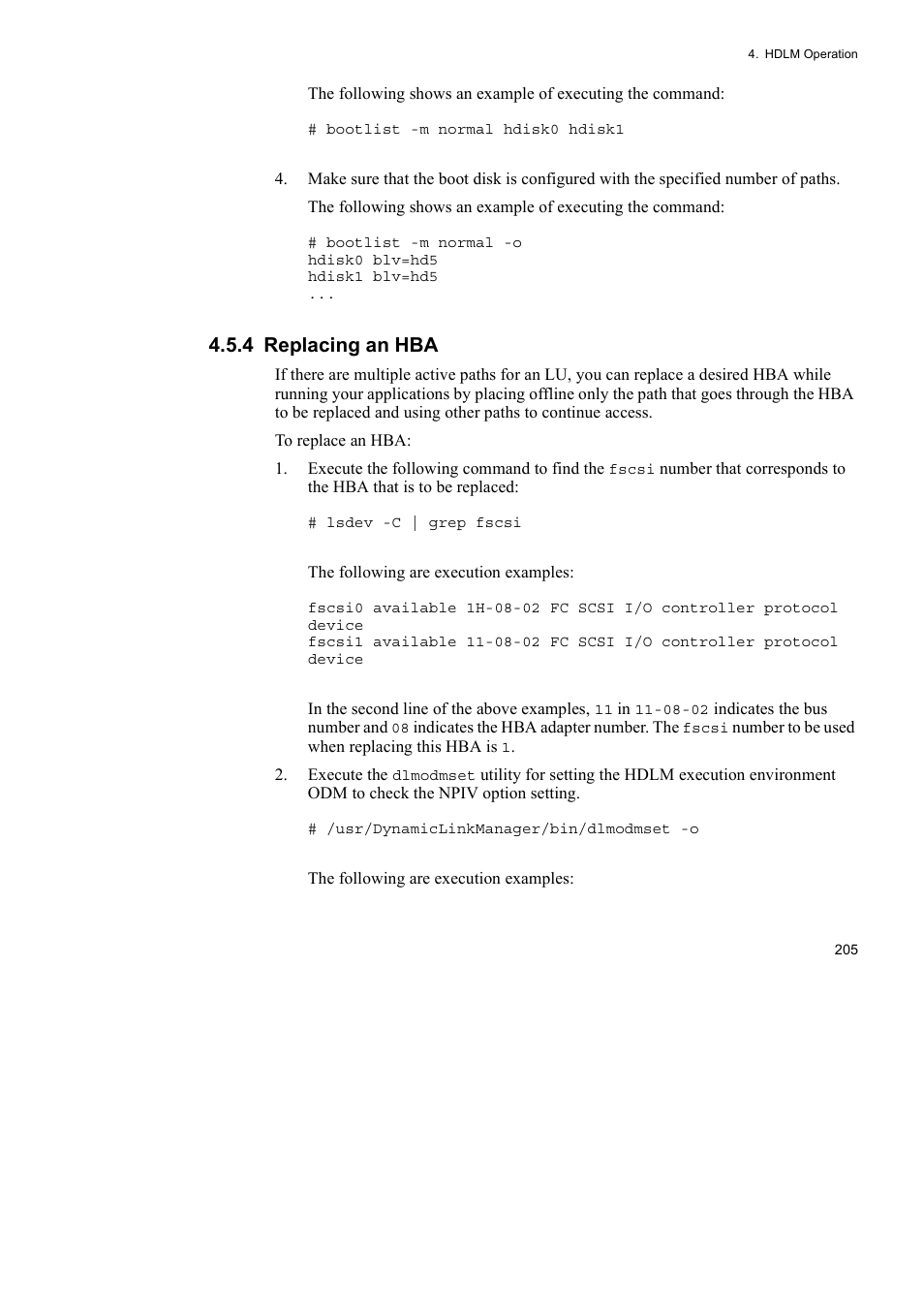 4 replacing an hba | HP Hitachi Dynamic Link Manager Software User Manual | Page 227 / 510