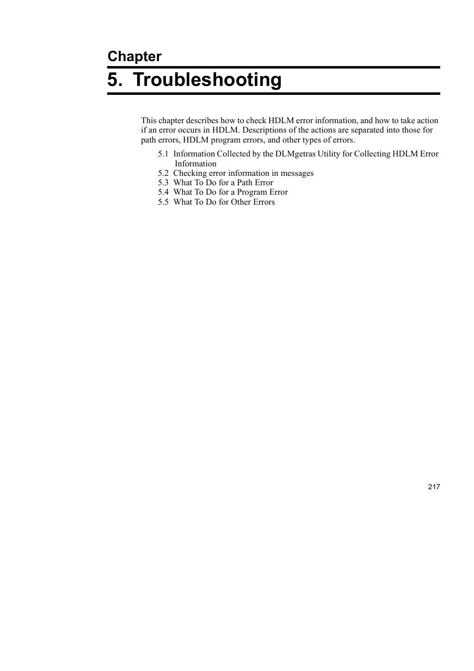 Troubleshooting, Chapter | HP Hitachi Dynamic Link Manager Software User Manual | Page 239 / 510