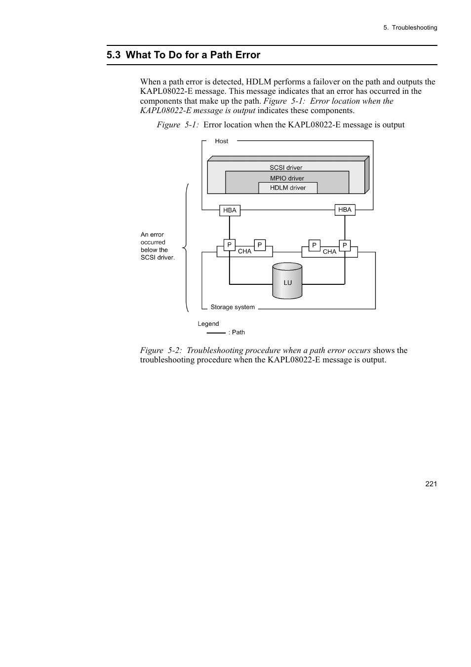 3 what to do for a path error | HP Hitachi Dynamic Link Manager Software User Manual | Page 243 / 510