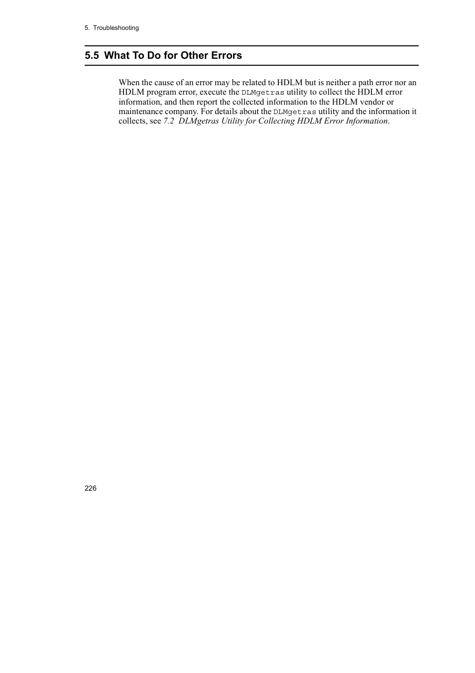 5 what to do for other errors | HP Hitachi Dynamic Link Manager Software User Manual | Page 248 / 510
