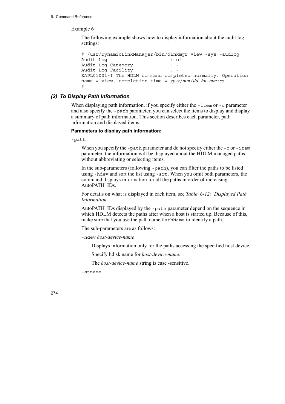HP Hitachi Dynamic Link Manager Software User Manual | Page 296 / 510