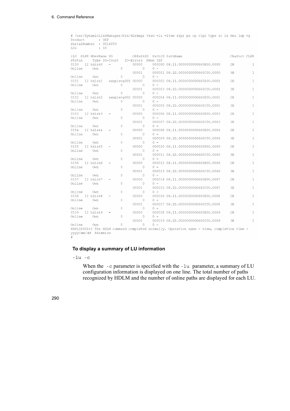 HP Hitachi Dynamic Link Manager Software User Manual | Page 312 / 510
