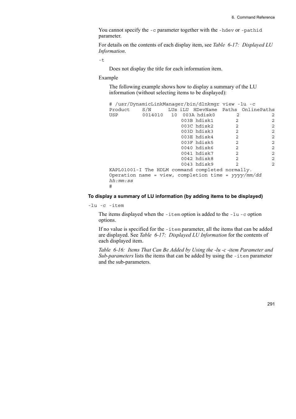 HP Hitachi Dynamic Link Manager Software User Manual | Page 313 / 510