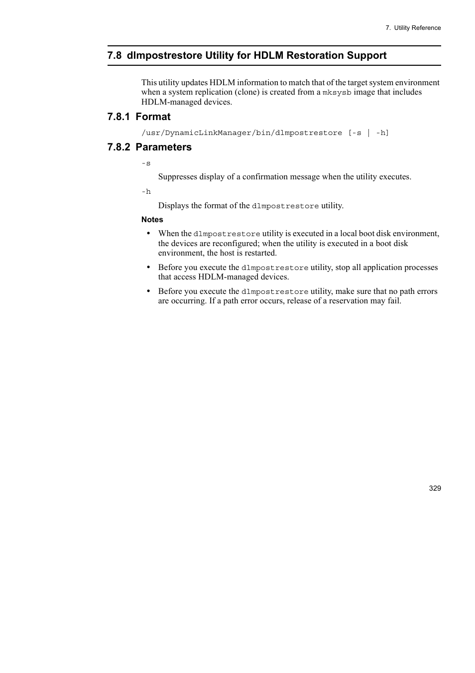 1 format, 2 parameters | HP Hitachi Dynamic Link Manager Software User Manual | Page 351 / 510