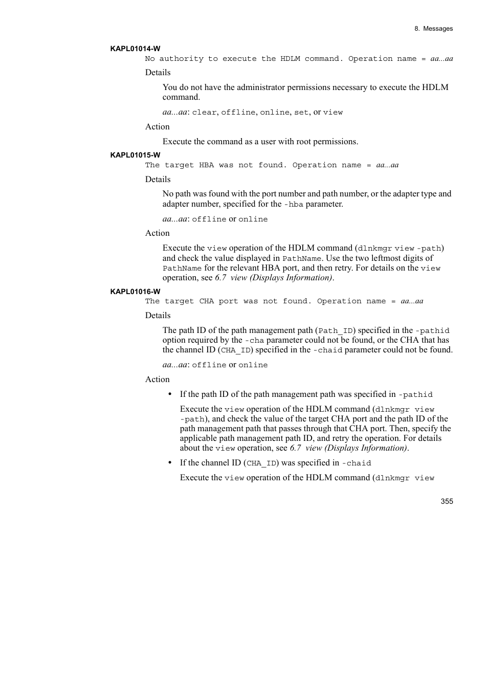 HP Hitachi Dynamic Link Manager Software User Manual | Page 377 / 510