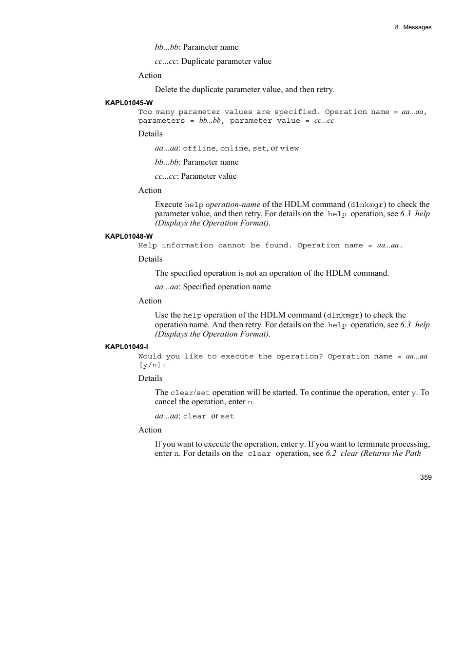 HP Hitachi Dynamic Link Manager Software User Manual | Page 381 / 510