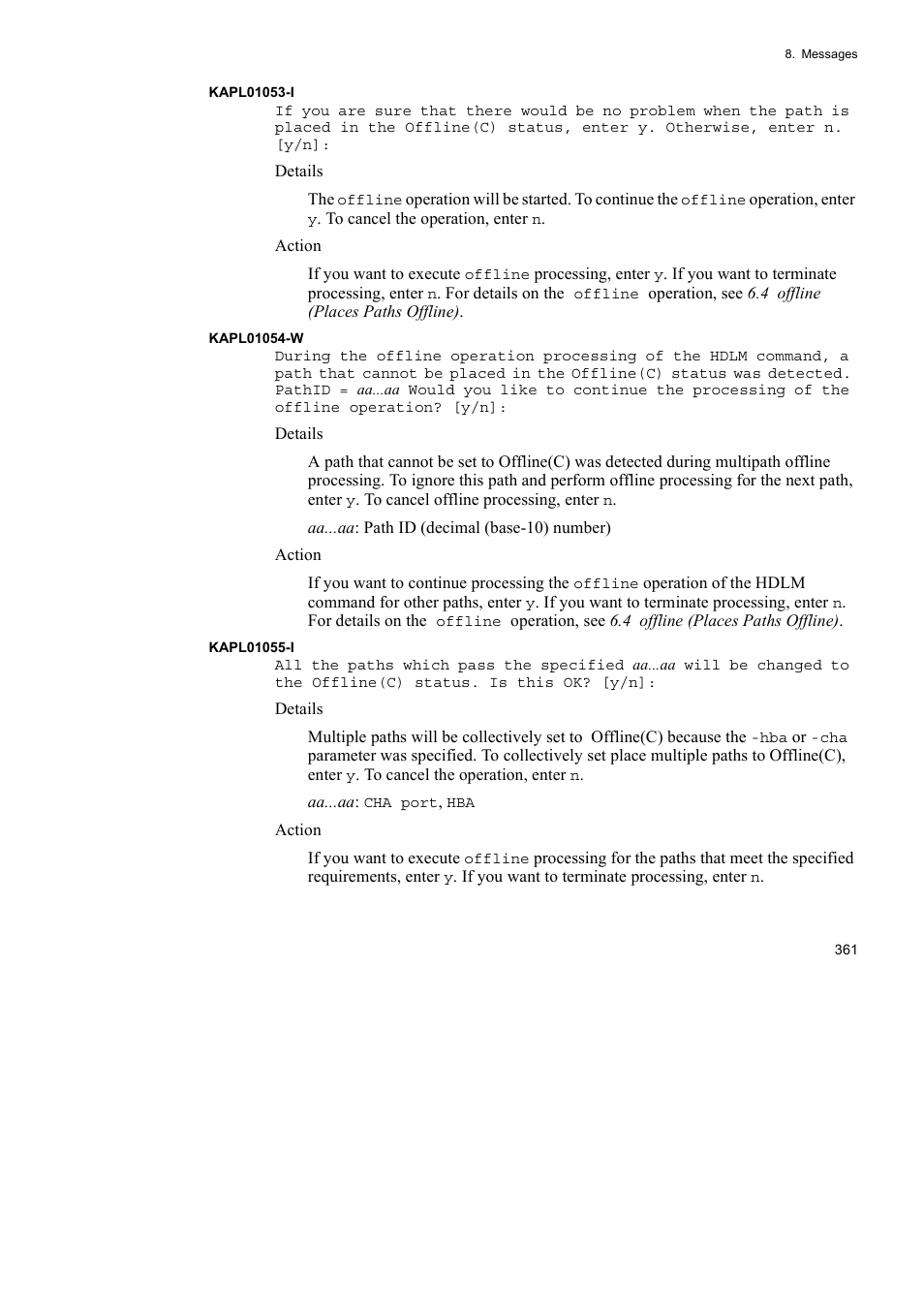 HP Hitachi Dynamic Link Manager Software User Manual | Page 383 / 510