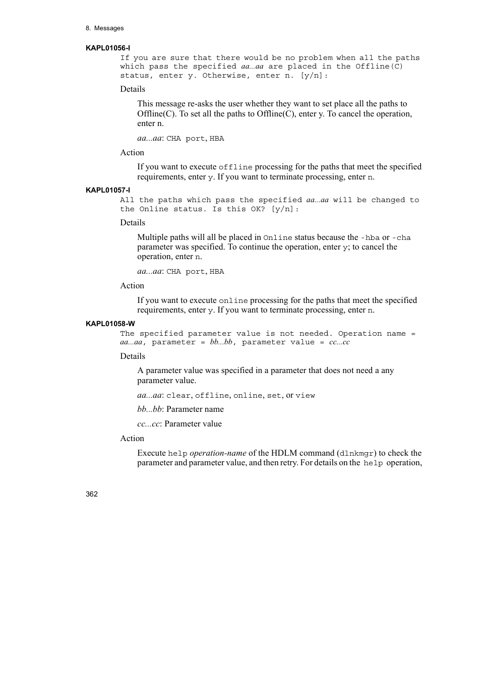 HP Hitachi Dynamic Link Manager Software User Manual | Page 384 / 510