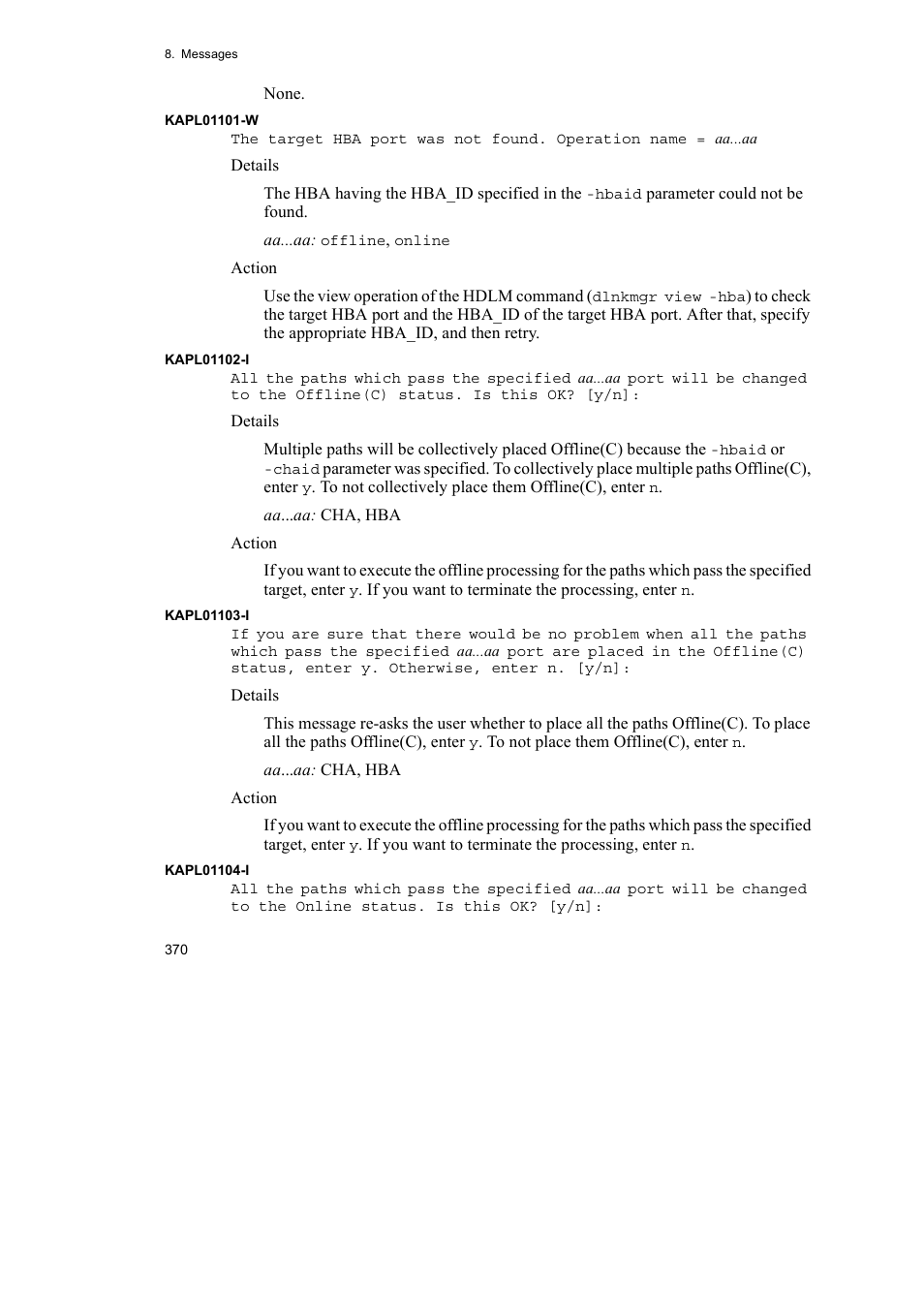 HP Hitachi Dynamic Link Manager Software User Manual | Page 392 / 510