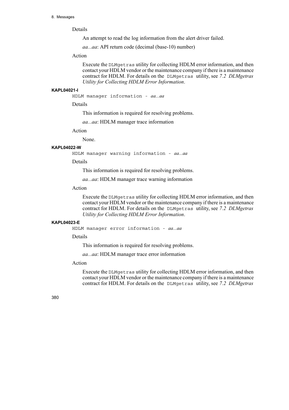 HP Hitachi Dynamic Link Manager Software User Manual | Page 402 / 510