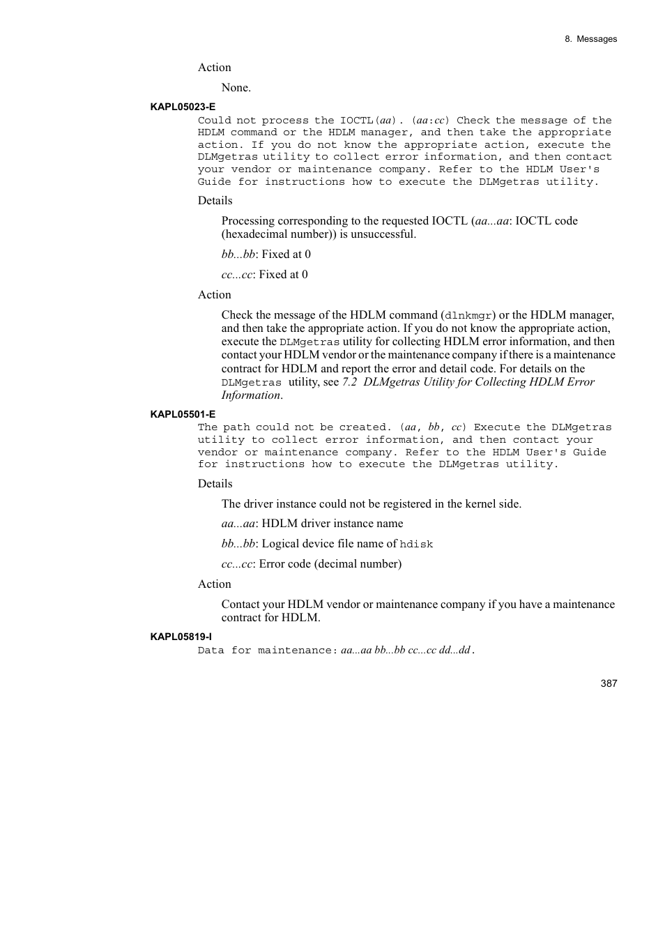 HP Hitachi Dynamic Link Manager Software User Manual | Page 409 / 510