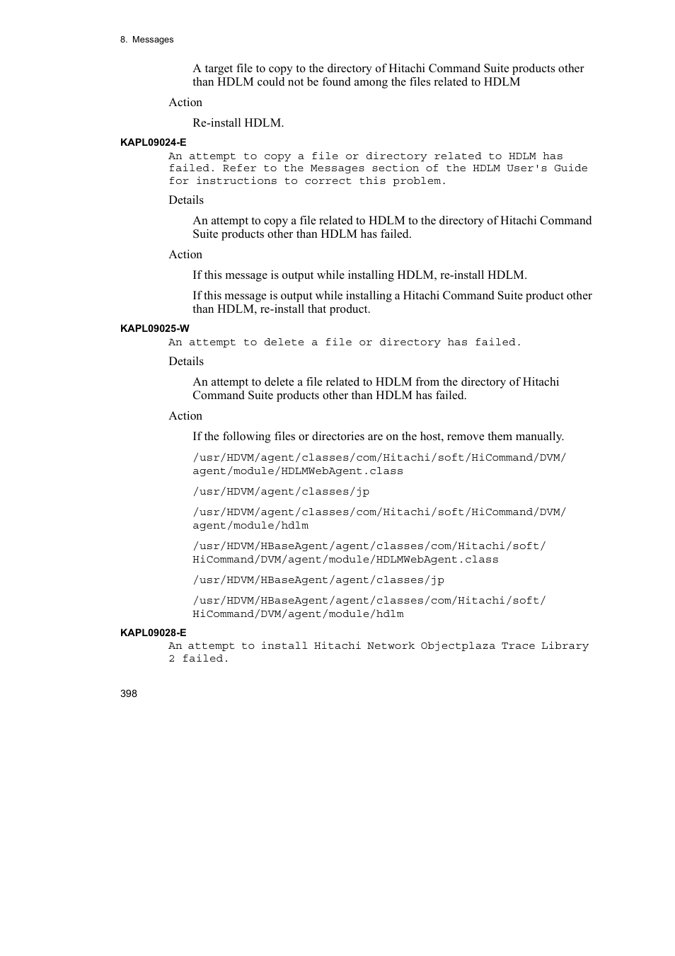 HP Hitachi Dynamic Link Manager Software User Manual | Page 420 / 510