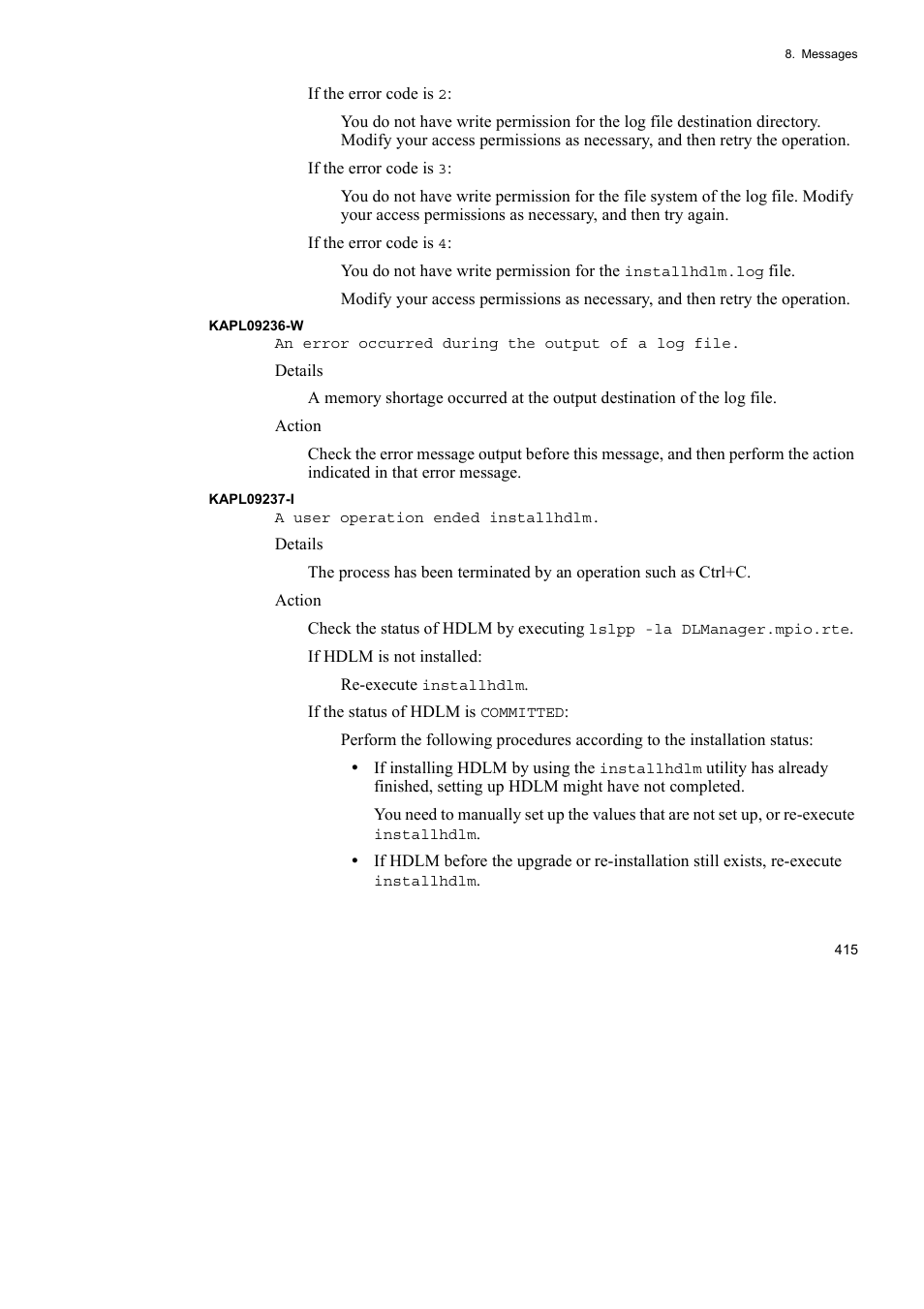 HP Hitachi Dynamic Link Manager Software User Manual | Page 437 / 510