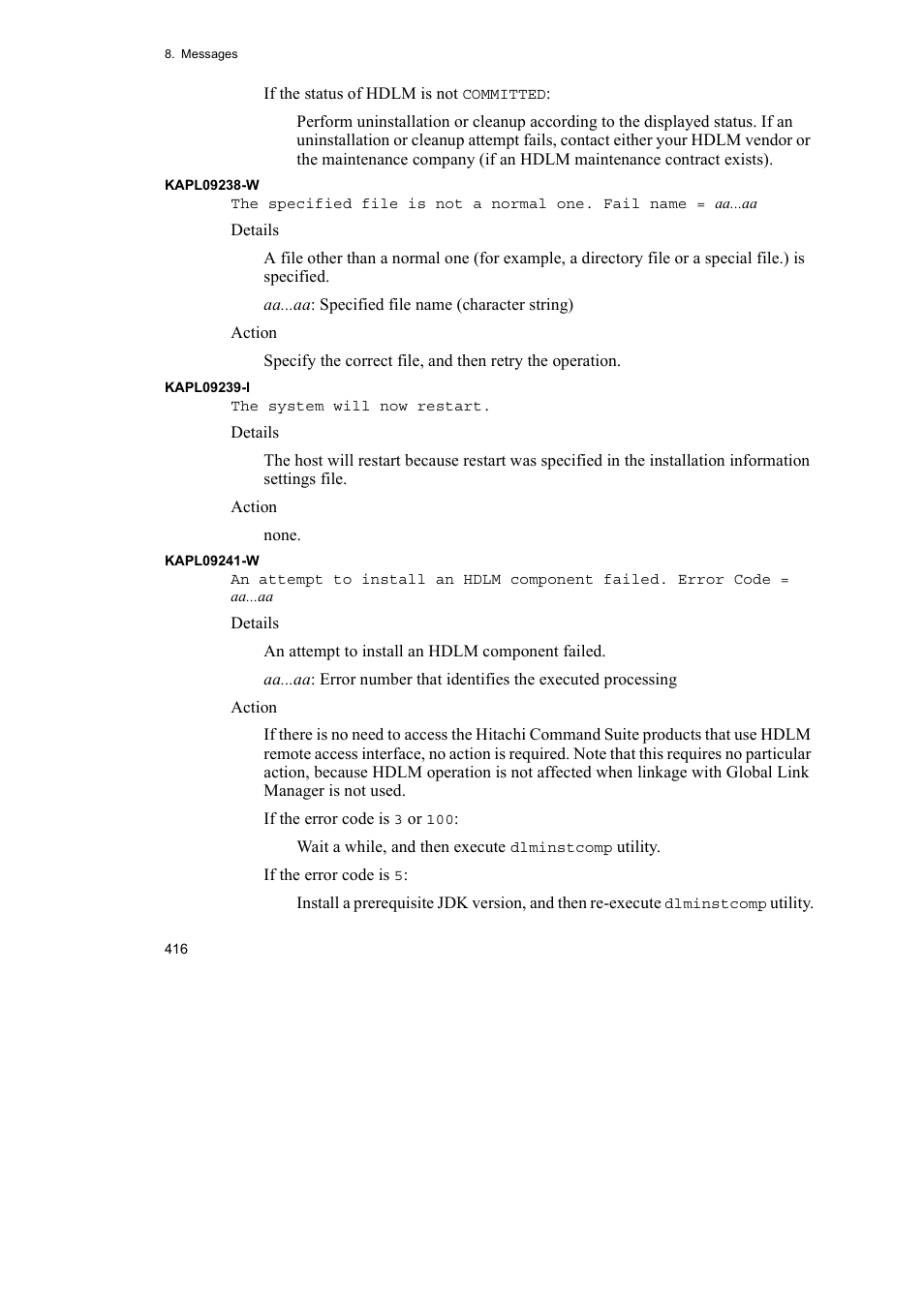 HP Hitachi Dynamic Link Manager Software User Manual | Page 438 / 510