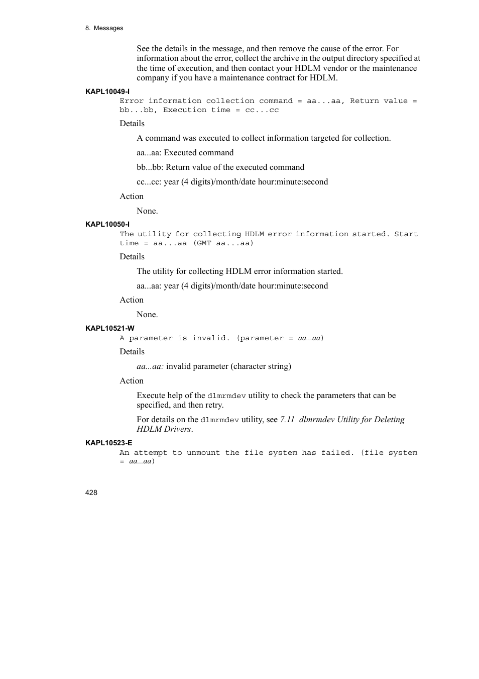 HP Hitachi Dynamic Link Manager Software User Manual | Page 450 / 510