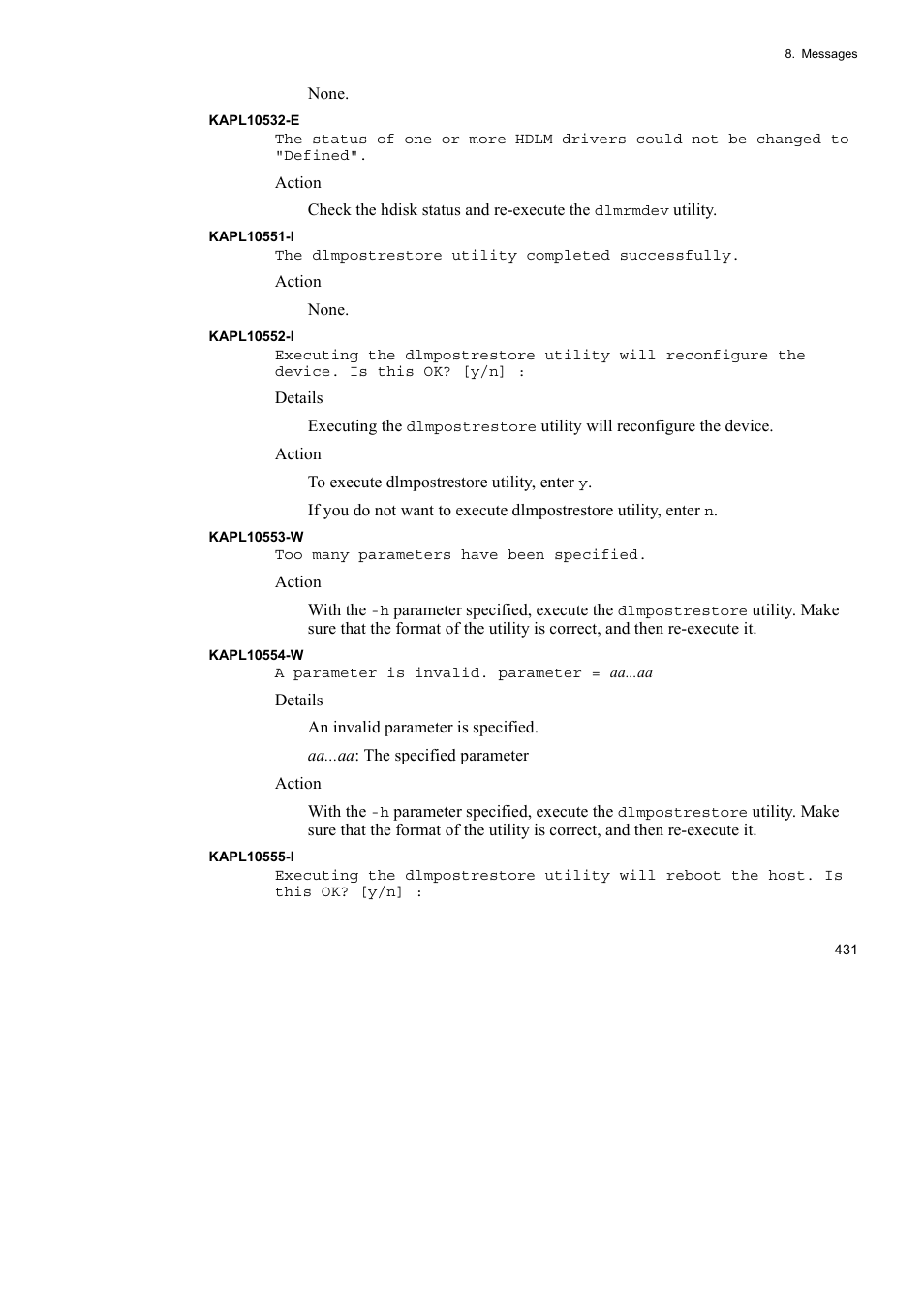 HP Hitachi Dynamic Link Manager Software User Manual | Page 453 / 510