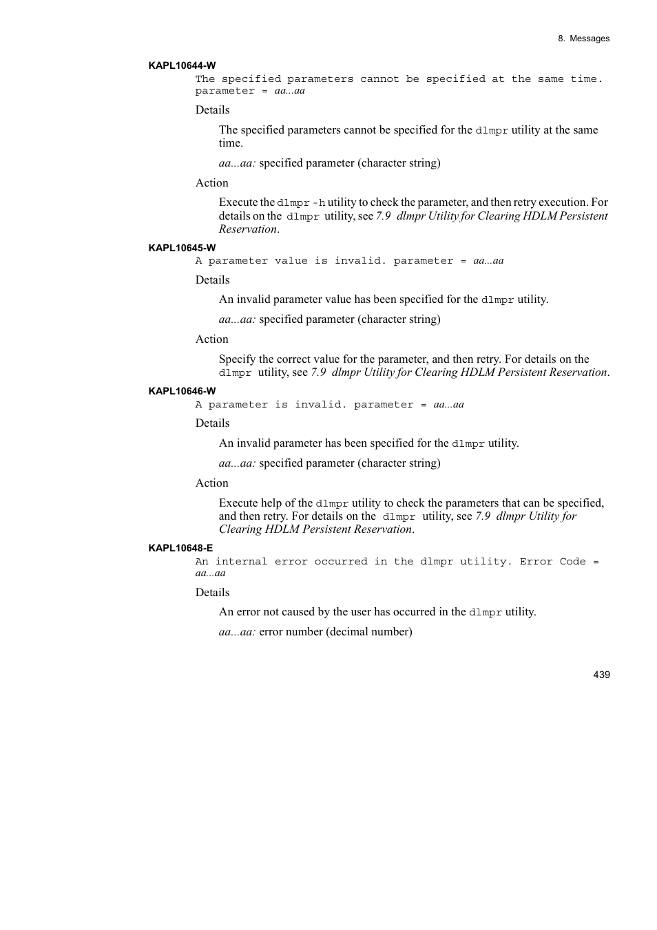 HP Hitachi Dynamic Link Manager Software User Manual | Page 461 / 510