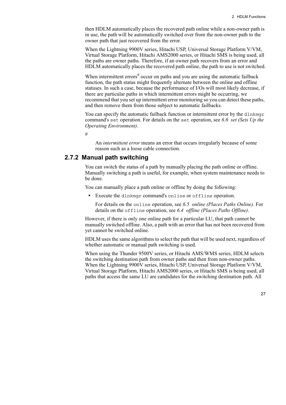 2 manual path switching | HP Hitachi Dynamic Link Manager Software User Manual | Page 49 / 510