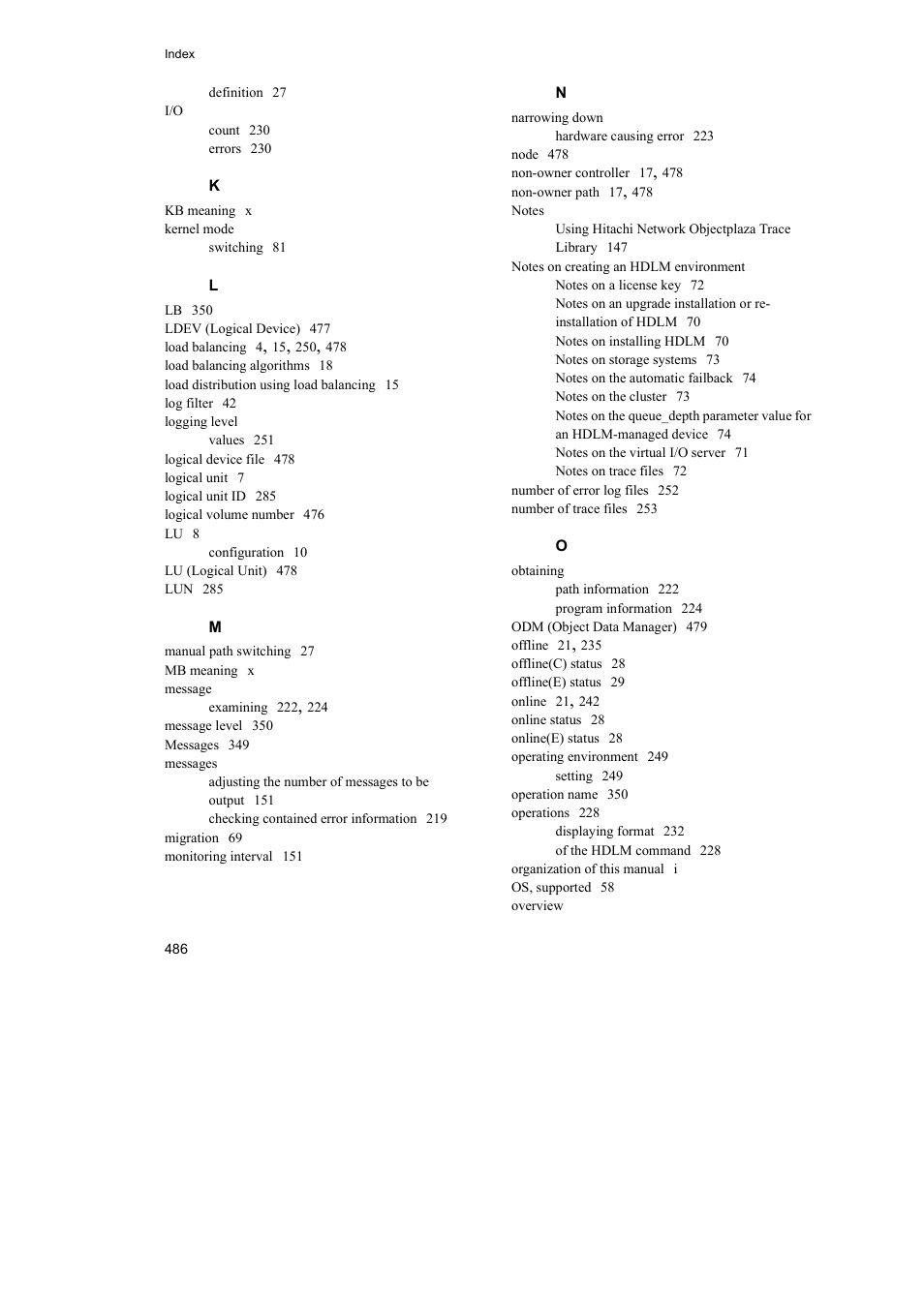 HP Hitachi Dynamic Link Manager Software User Manual | Page 508 / 510