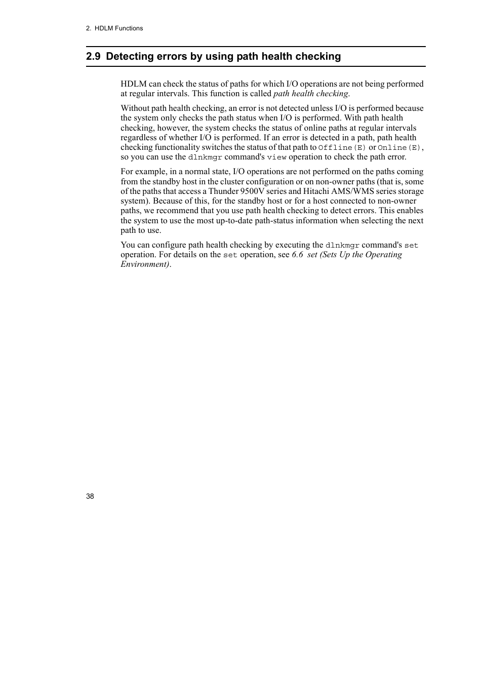 9 detecting errors by using path health checking | HP Hitachi Dynamic Link Manager Software User Manual | Page 60 / 510