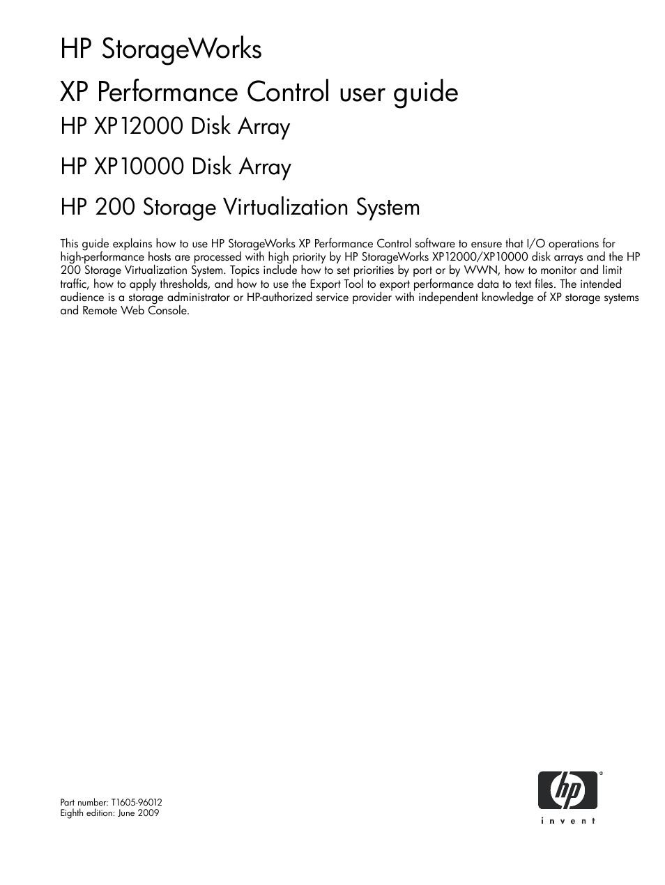 HP StorageWorks XP Remote Web Console Software User Manual | 85 pages