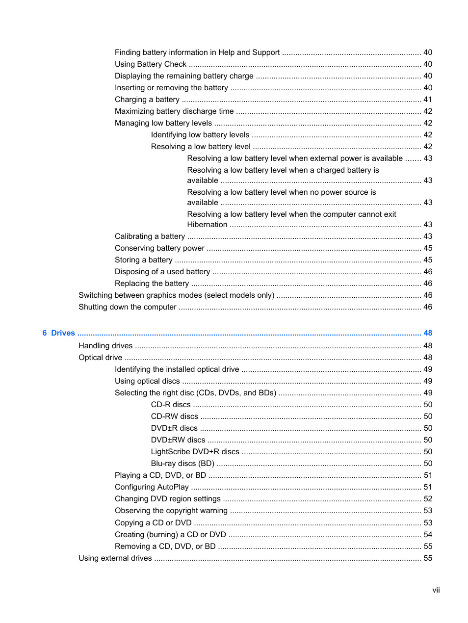 HP Pavilion dv7-4278nr Entertainment Notebook PC User Manual | Page 7 / 112