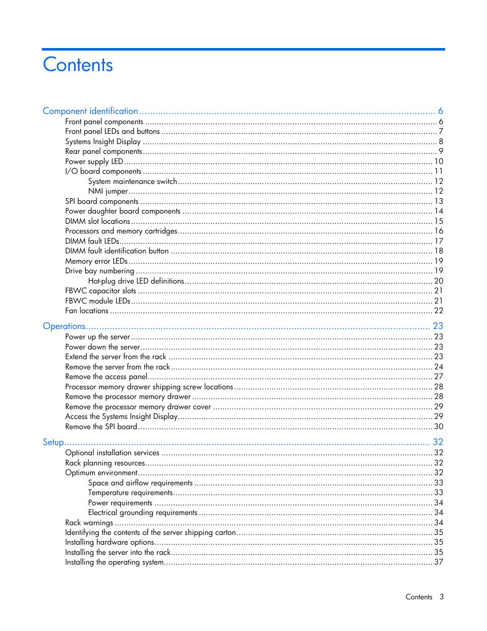 HP ProLiant DL580 Gen8 Server User Manual | Page 3 / 109