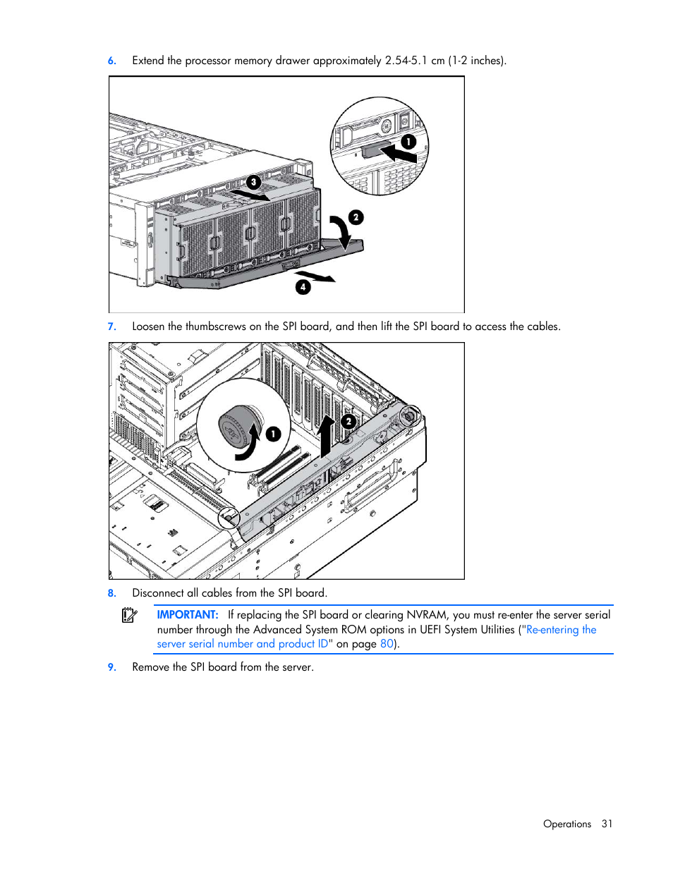 HP ProLiant DL580 Gen8 Server User Manual | Page 31 / 109