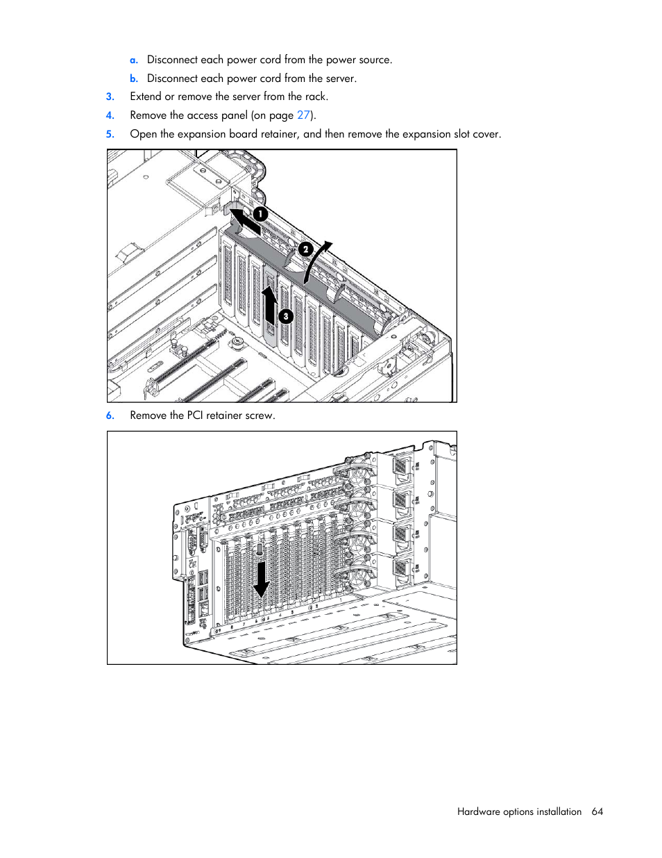HP ProLiant DL580 Gen8 Server User Manual | Page 64 / 109
