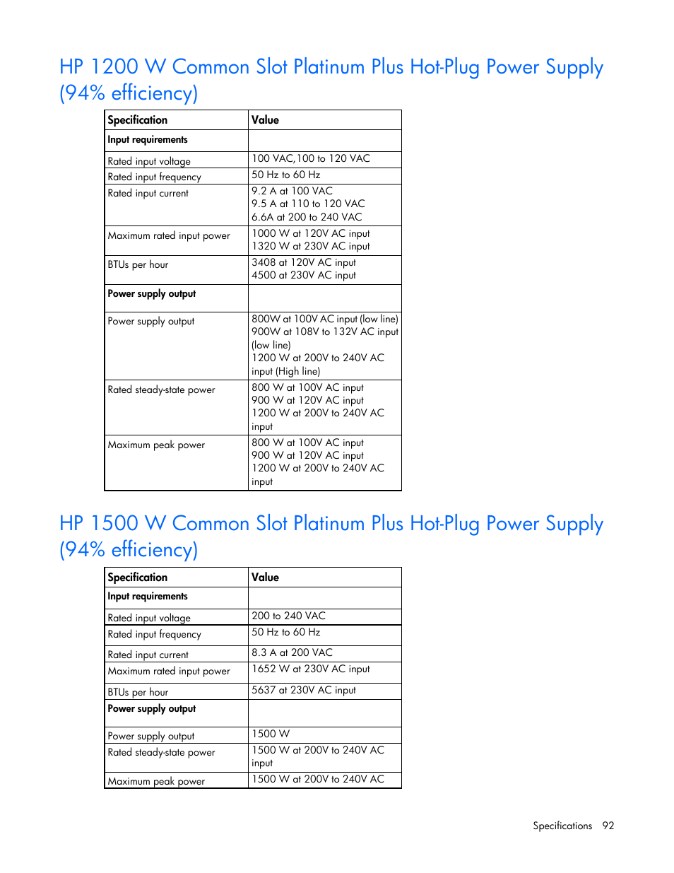 HP ProLiant DL580 Gen8 Server User Manual | Page 92 / 109