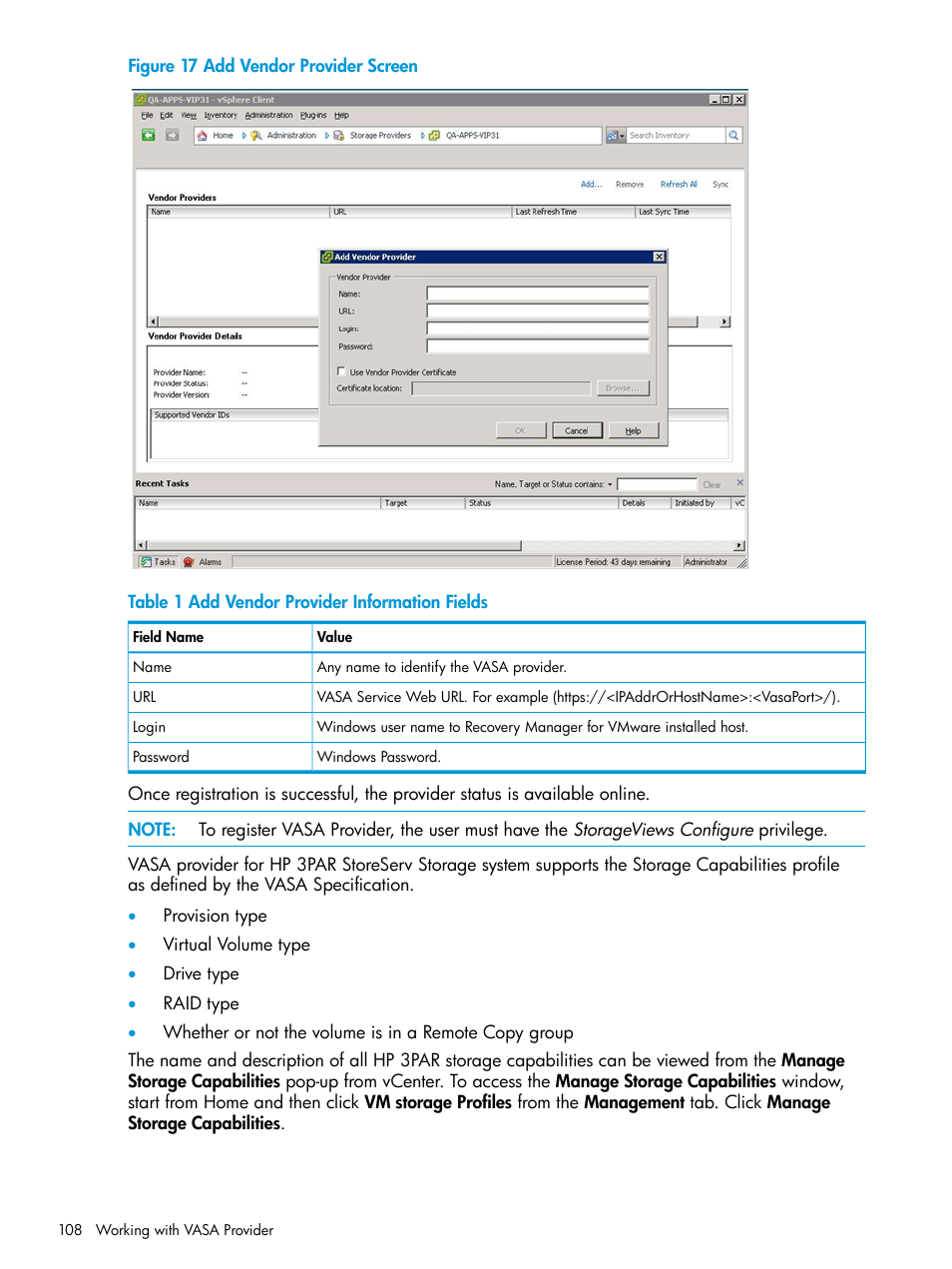 HP OneView for VMware vCenter User Manual | Page 108 / 153