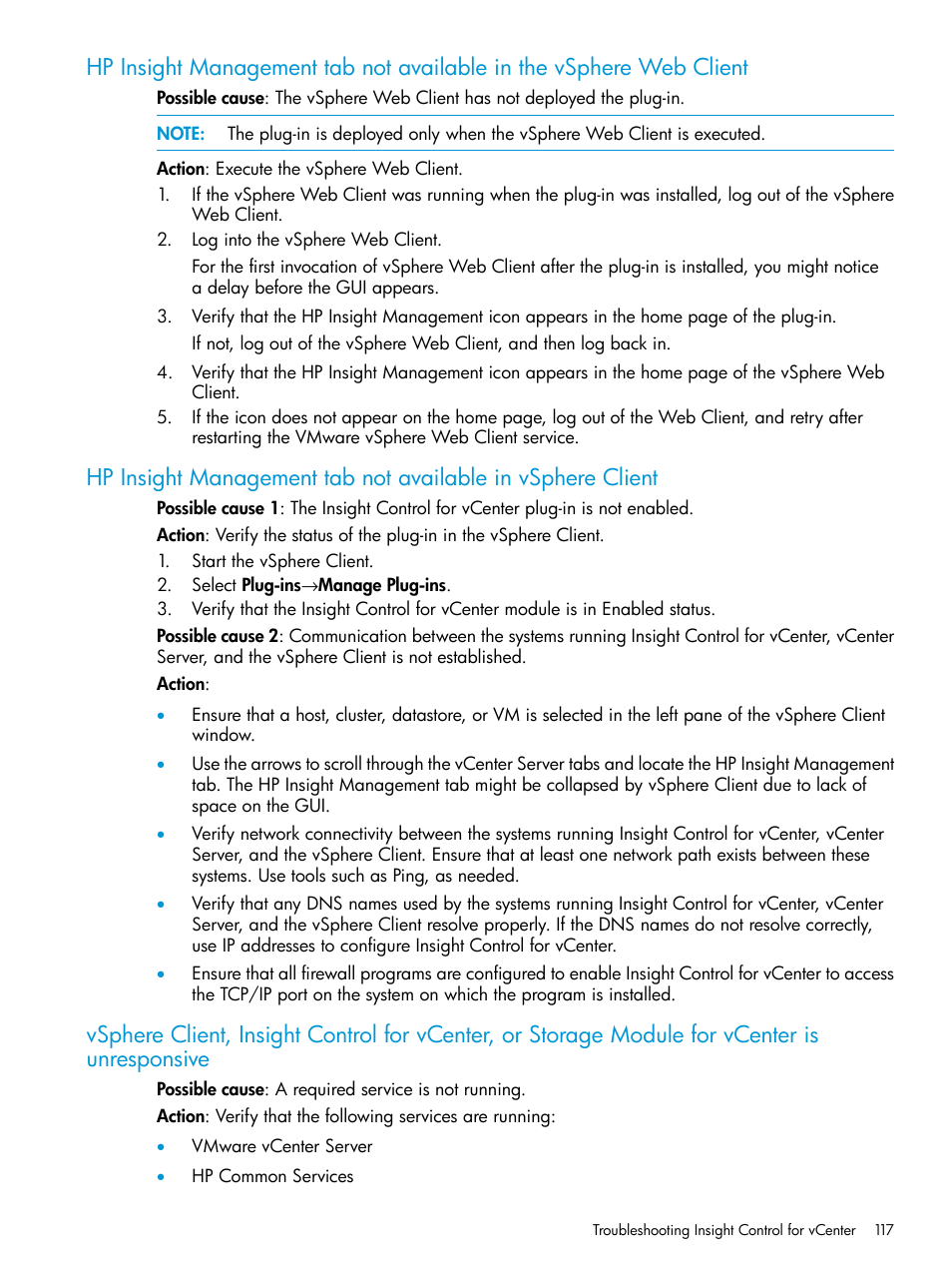 HP OneView for VMware vCenter User Manual | Page 117 / 153