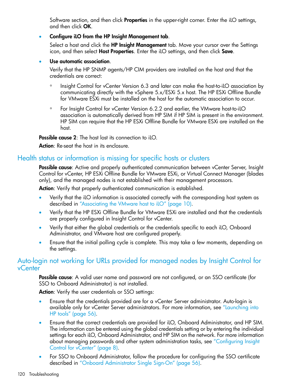 HP OneView for VMware vCenter User Manual | Page 120 / 153