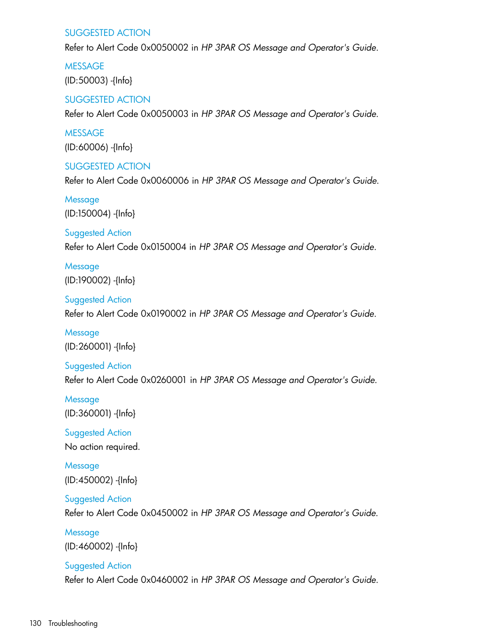 HP OneView for VMware vCenter User Manual | Page 130 / 153