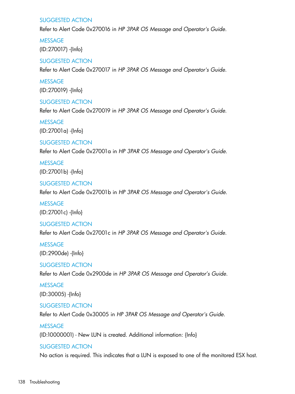 HP OneView for VMware vCenter User Manual | Page 138 / 153