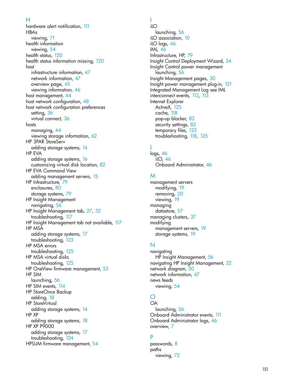 HP OneView for VMware vCenter User Manual | Page 151 / 153