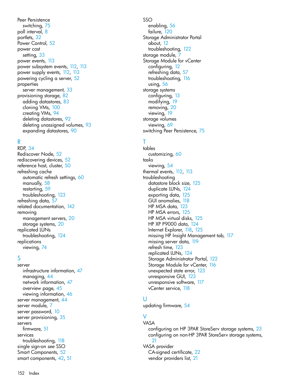 HP OneView for VMware vCenter User Manual | Page 152 / 153